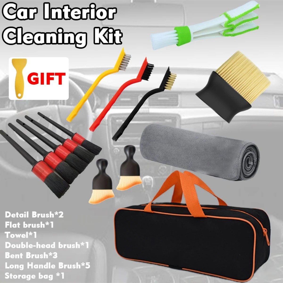 Dirt Brush Interior - Kit di spazzole per la pulizia