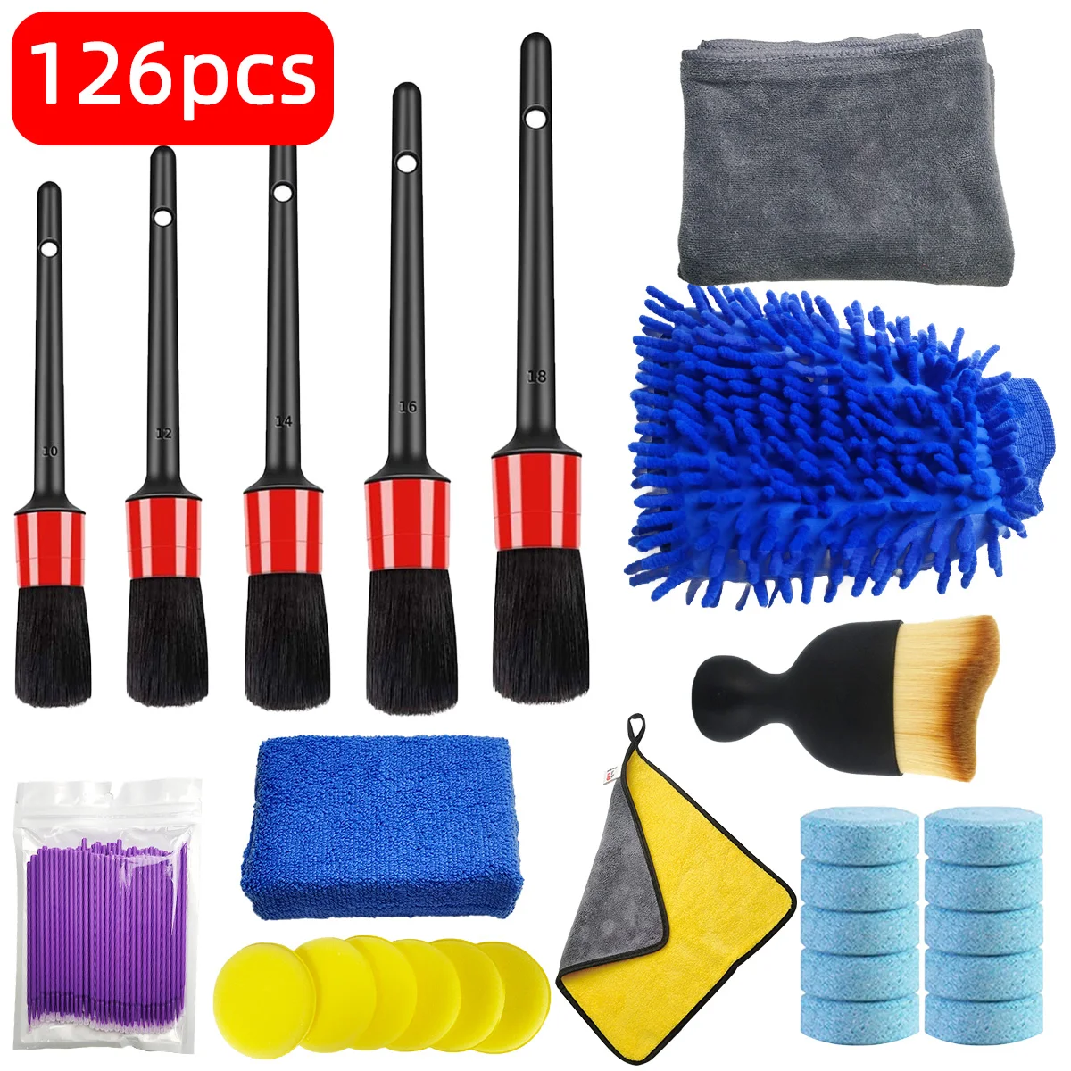 Dirt Brush Interior - Kit di pulizia dei dettagli dell'auto