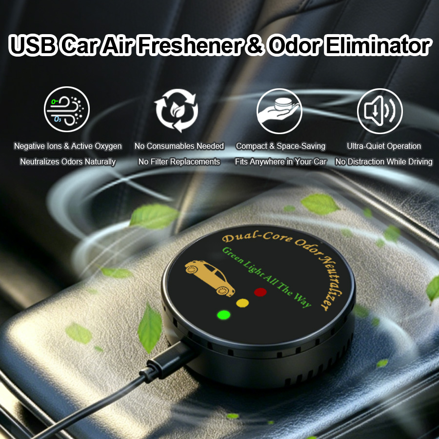 Odor Eliminator Car - Purificatore d'Aria per Auto, Senza Filtri,