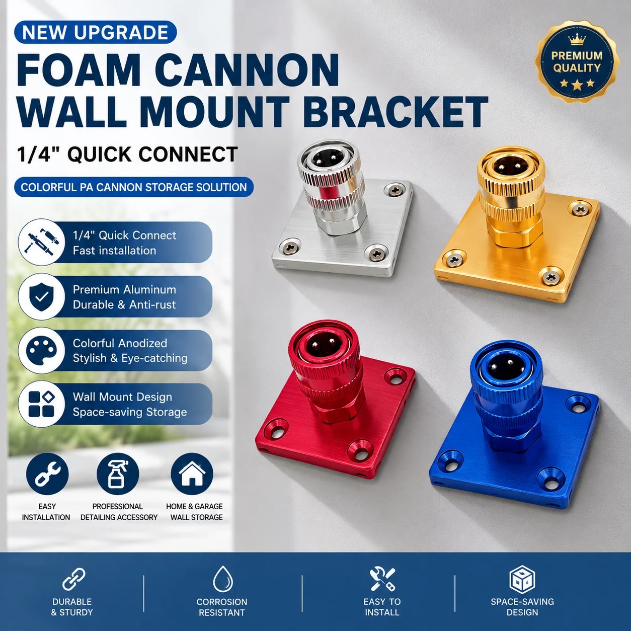 Foam Cannon Car Wash - Supporto a Parete per Cannone Schiumogeno