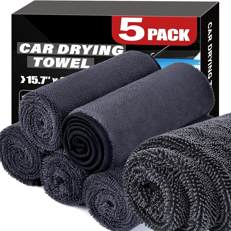 Microfiber Towel Detailing - 1/5 pezzi asciugamano per auto resistente