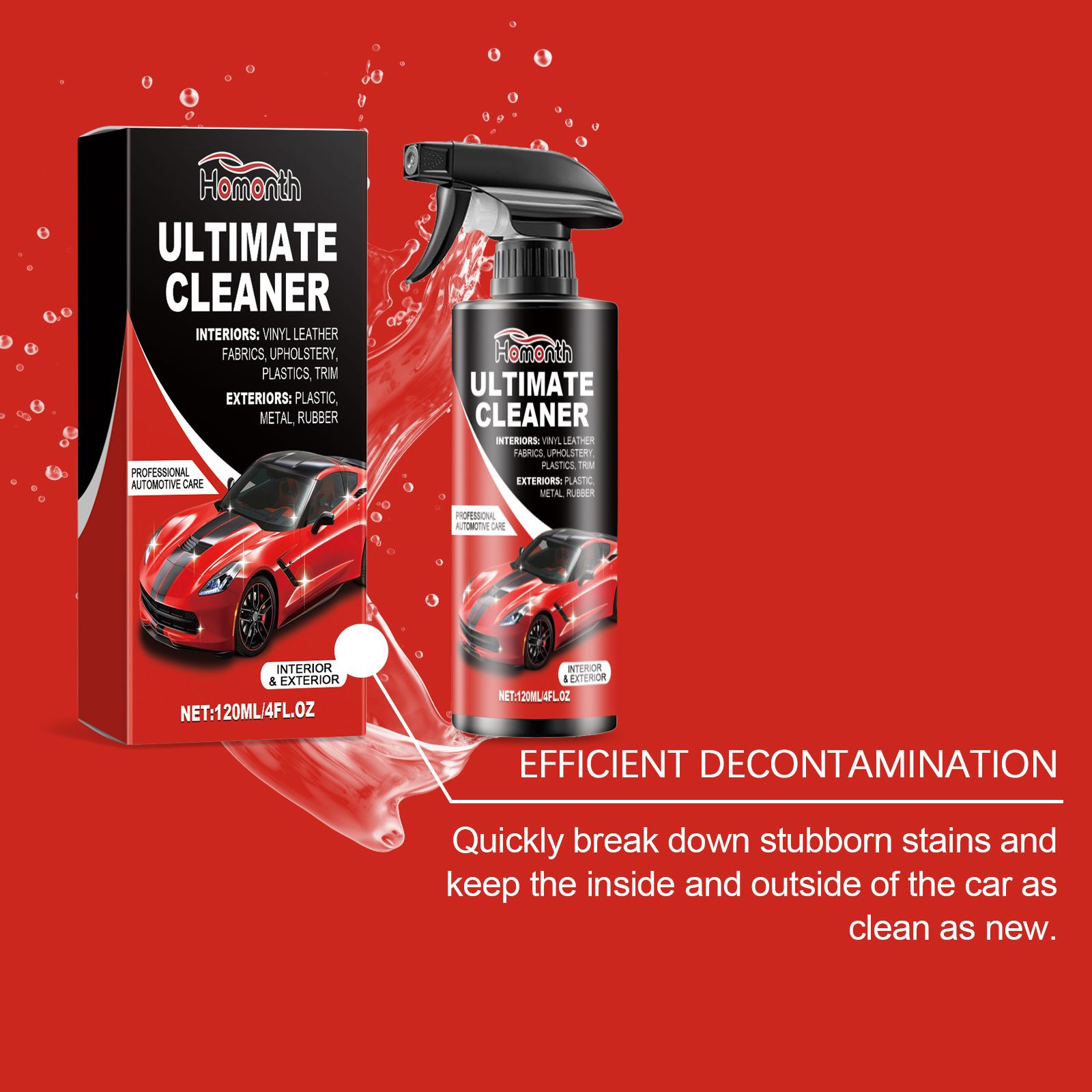 Homonth 120ml Detergente per l - Leather Cleaner Interior recensione e prezzo