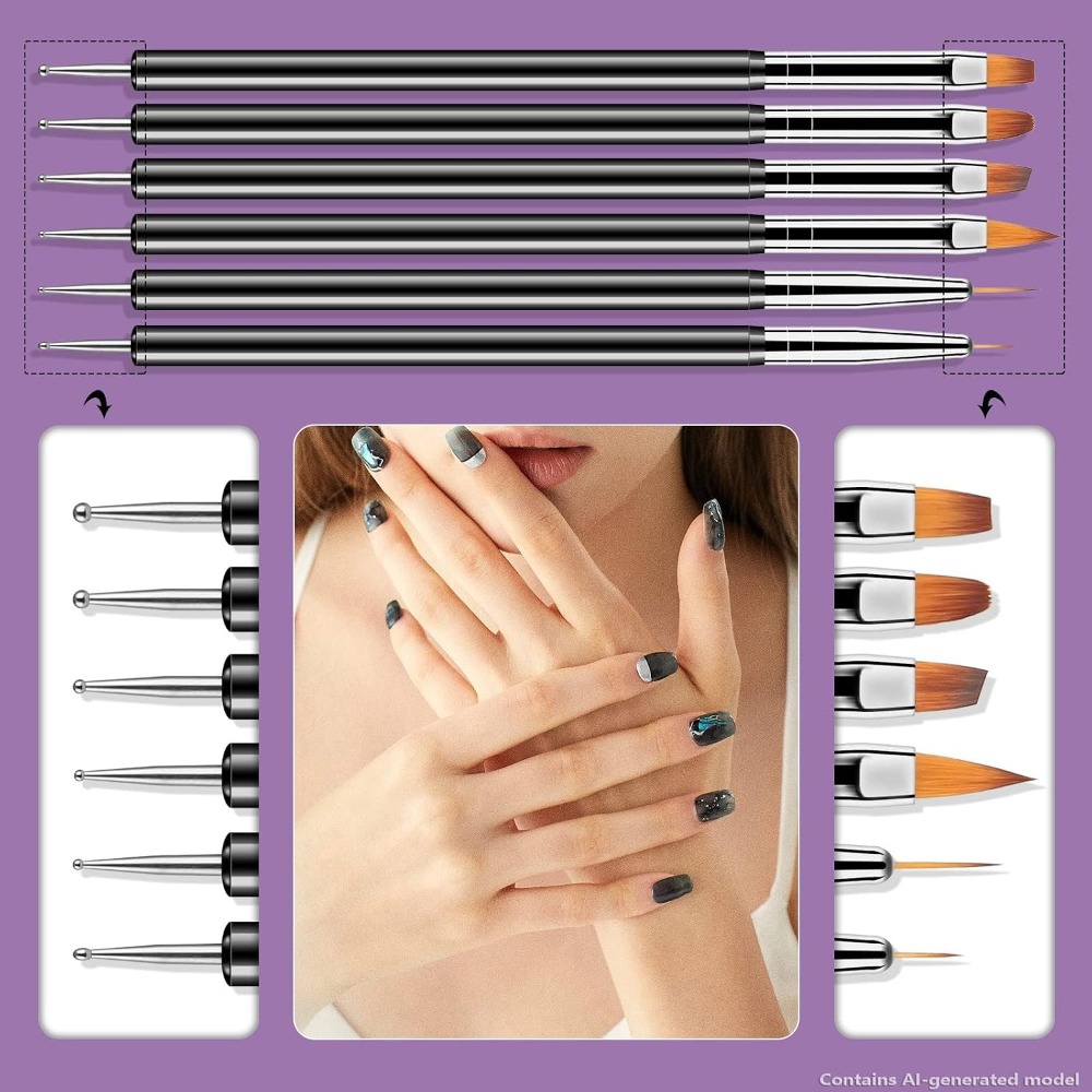 Kit 6 Pennelli Doppia Punta pe - Detailing Brush Set recensione e prezzo